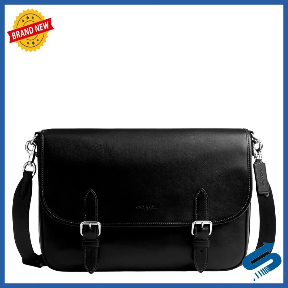 Leather Messenger Bag with Detachable Strap, Crossbody Wear